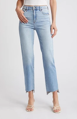 HIDDEN Jeans Raw Hem Straight Leg Light Wash at Nordstrom,