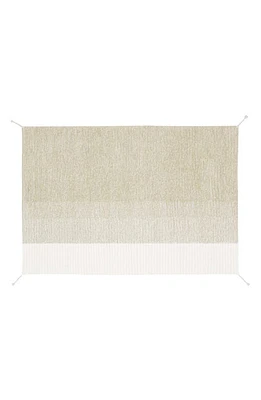 Lorena Canals Reversible Washable Recycled Cotton Blend Rug in Light Olive /Ivory at Nordstrom