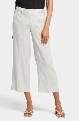 NYDJ Wide Leg Crop Pants Slubby Stripe at Nordstrom,