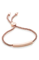 Monica Vinader Linear Friendship Bracelet in Rose Gold Metallica at Nordstrom