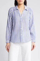 Rails Lo Stripe Organic Cotton Button-Up Shirt Anacapa at Nordstrom,