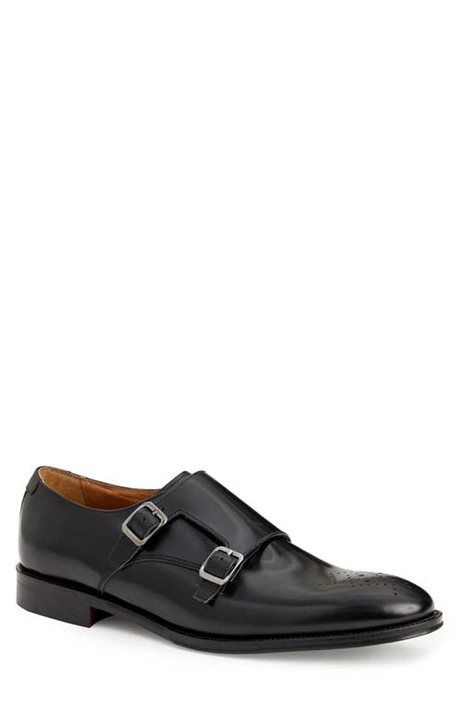 Bruno Magli Alfeo Double Monk Strap Loafer Black at Nordstrom,