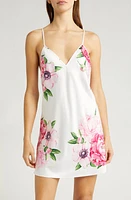 Felina Adrienne Print Satin Chemise at Nordstrom,