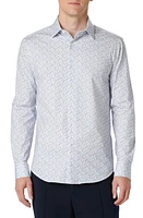 Bugatchi James OoohCotton Dot Print Button-Up Shirt Stone at Nordstrom,