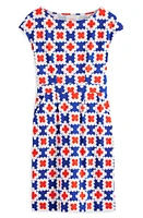 Boden Florrie Floral Jersey Dress in Abstract Tile at Nordstrom, Size 6