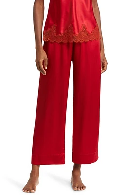 Simone Perele Dream Satin Pajama Pants Tango Red at Nordstrom,