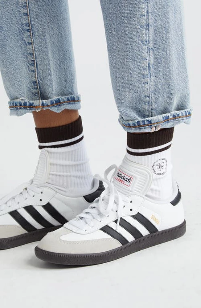 Sporty & Rich Embroidered Crew Socks in White at Nordstrom