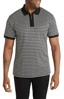 Johnny Bigg Lennox Jacquard Polo Black at Nordstrom,