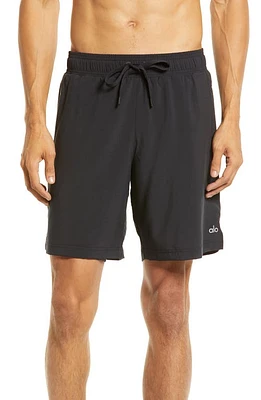 Alo Unity 2-in-1 Shorts in Black/Dark Grey at Nordstrom, Size Small