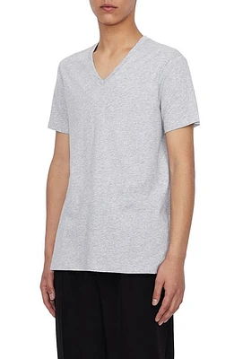 Armani Exchange Heathered V-Neck T-Shirt Grey at Nordstrom,