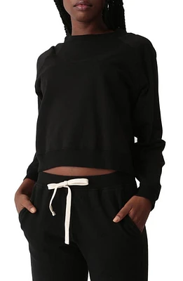 Electric & Rose Ronan Pima Cotton Blend Sweatshirt Onyx at Nordstrom,