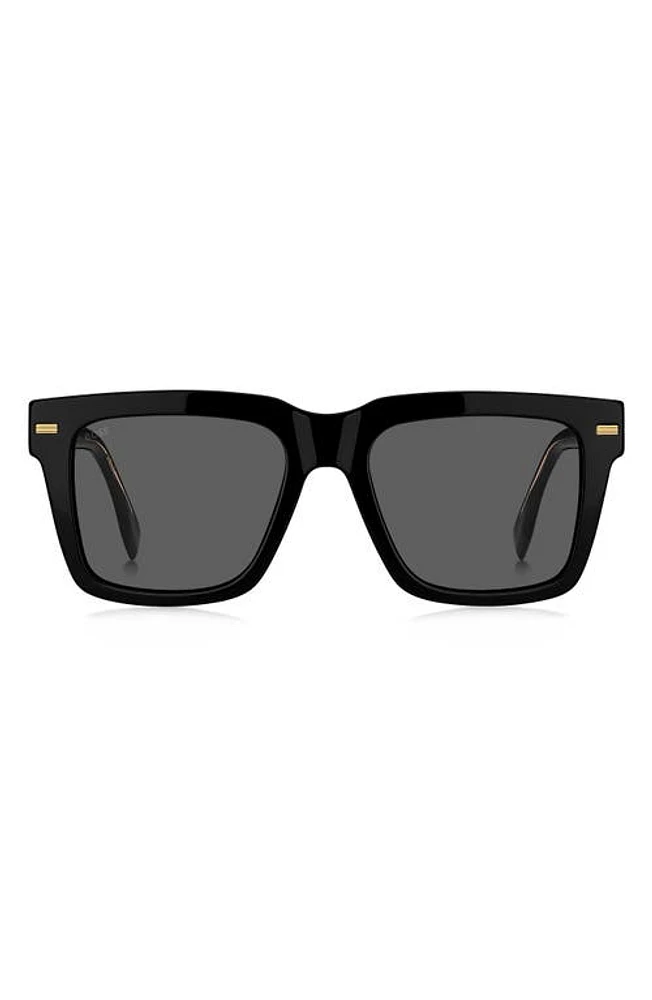 BOSS 53mm Rectangular Sunglasses in Black at Nordstrom