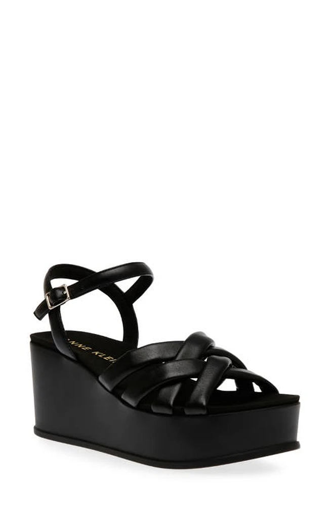 Anne Klein Valencia Platform Wedge Sandal Smooth at Nordstrom,