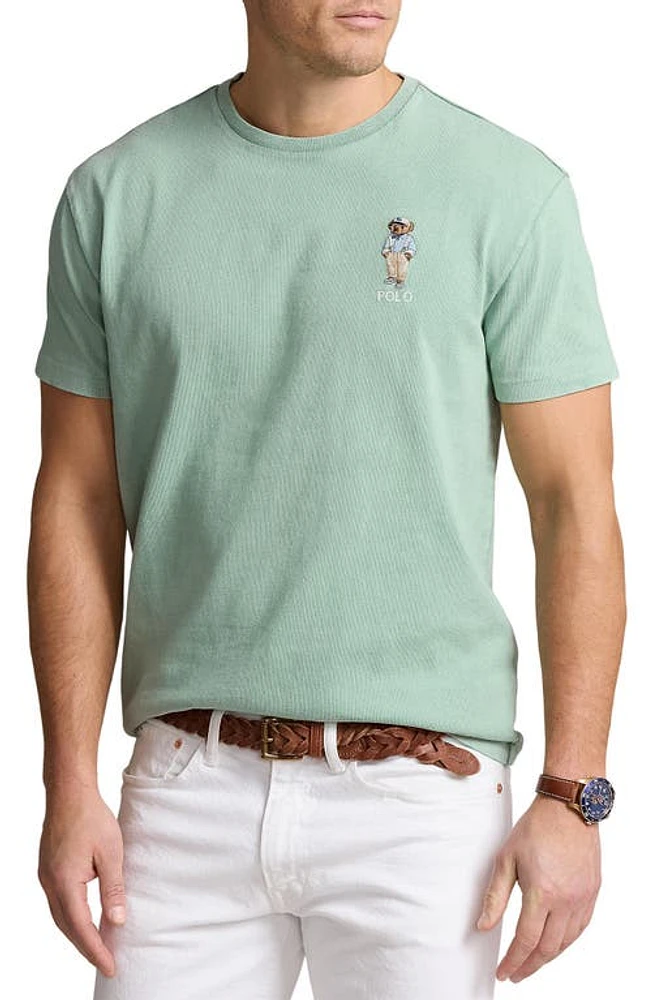 Polo Ralph Lauren Bear Classic Fit Interlock Graphic T-Shirt Faded Mint at Nordstrom,