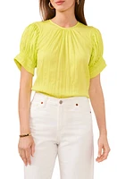 Vince Camuto Shirred Neck Rumpled Satin Blouse at Nordstrom,