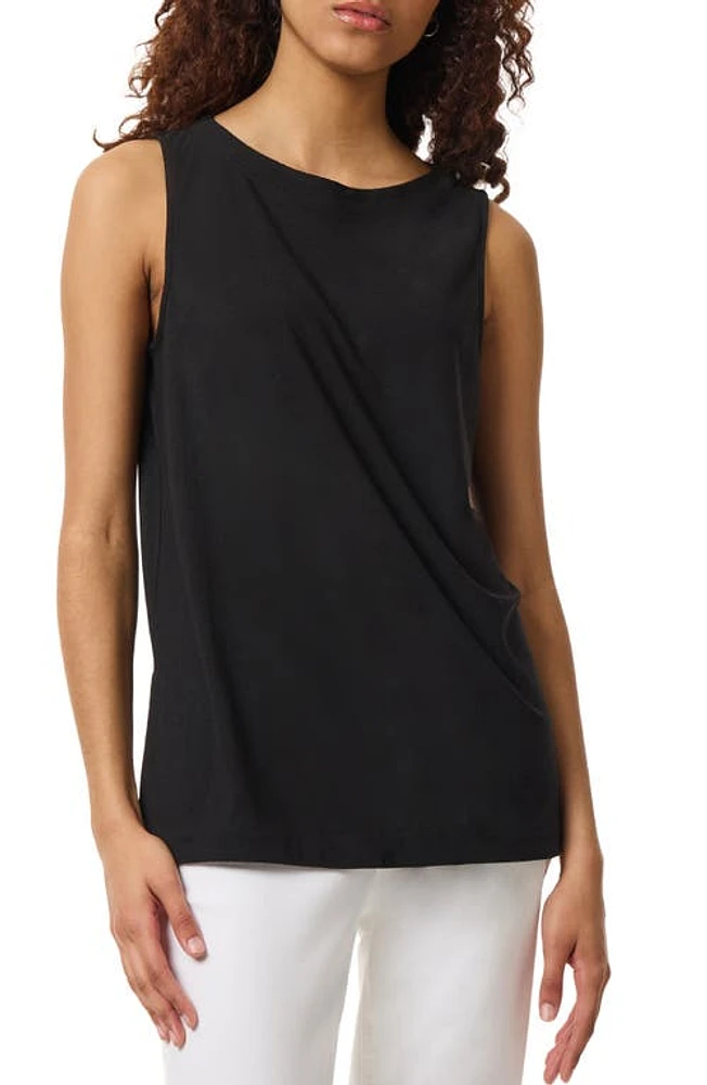 Jones New York Side Slit Sleeveless Top Black at Nordstrom,