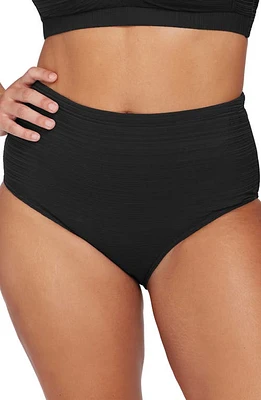 Artesands Aria Renoir High Waist Bikini Bottoms Black at Nordstrom,