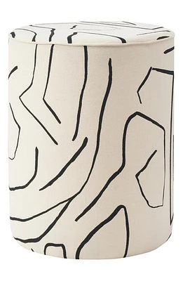 Renwil Rachelle Stool in Cream Base/Black Lines at Nordstrom