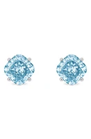 LIGHTBOX 1.5-Carat Lab Grown Diamond Solitaire Cushion Stud Earrings in Blue/14K White Gold at Nordstrom