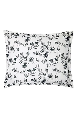 SFERRA Procida Floral Cotton Sham in Black at Nordstrom