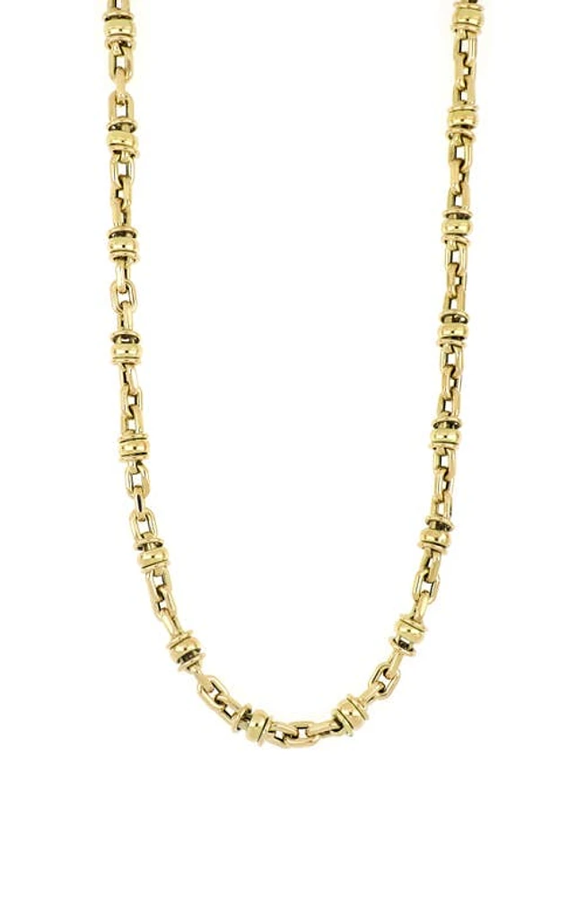 Bony Levy Men's 14K Gold Disc Link Necklace Yellow at Nordstrom,