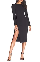 Dress the Population Nadia Long Sleeve Scoop Back Midi at Nordstrom,