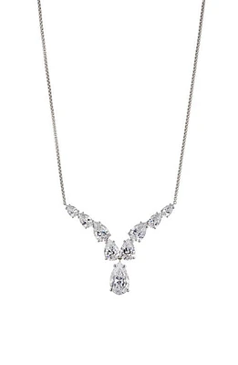 Nadri Shine On Pear Cubic Zirconia Pendant Necklace in Rhodium at Nordstrom