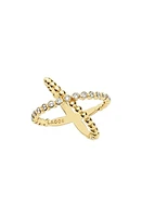 LAGOS Caviar Crisscross Ring in Gold at Nordstrom, Size 7