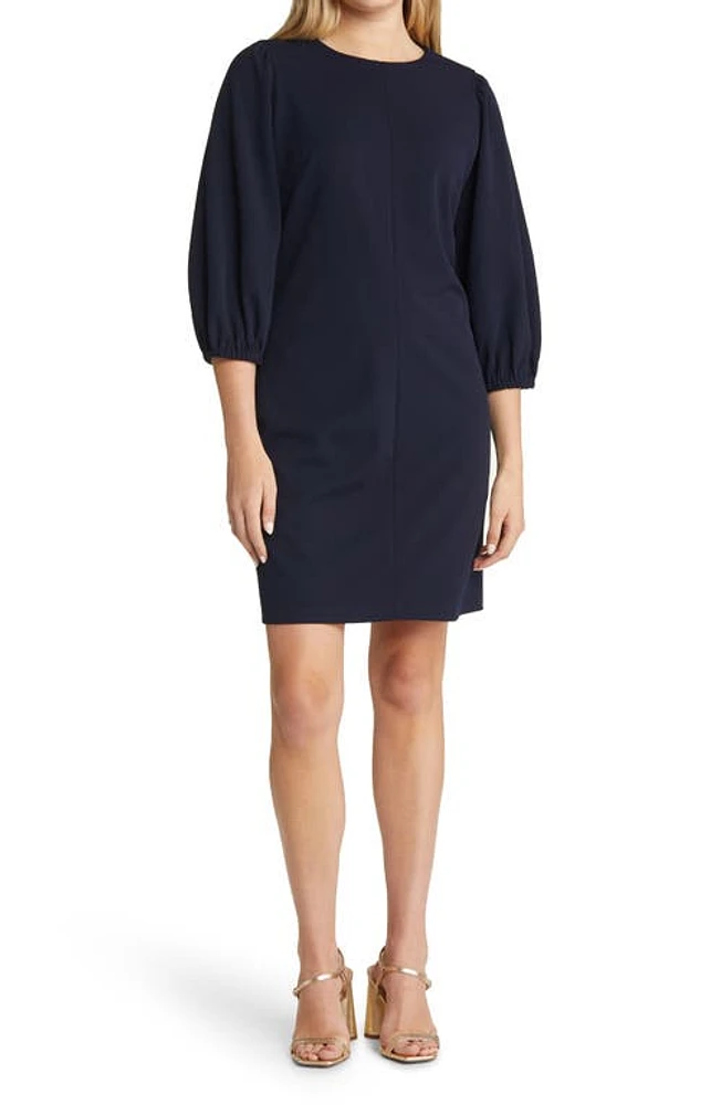 Maggy London Puff Sleeve Sheath Dress Twilight Navy at Nordstrom,