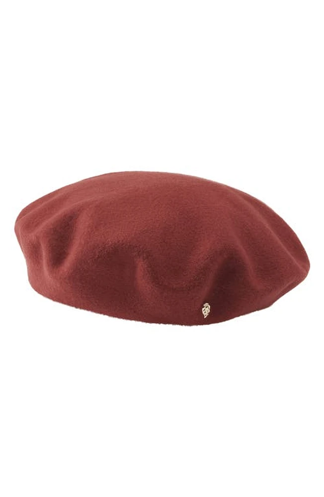 Helen Kaminski Ali Merino Wool Beret in Deep Rust at Nordstrom