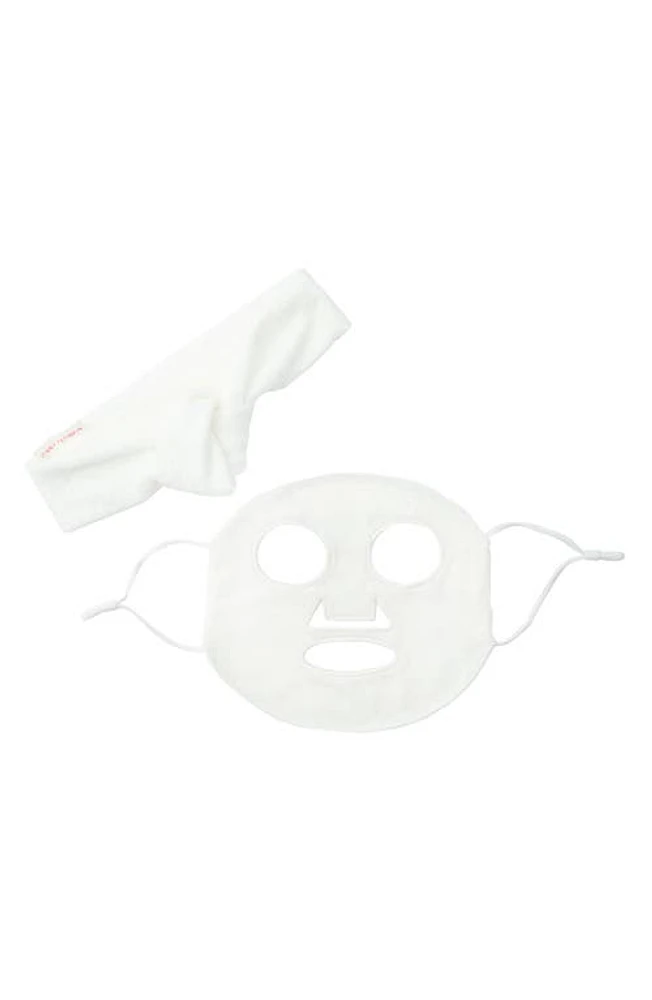 Jenny Patinkin Pure Luxury Organic Reusable Sheet Mask & Spa Headband in White at Nordstrom