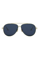 'DiorCannage A1U 61mm Pilot Sunglasses in Gold/Solid Blue Lenses at Nordstrom