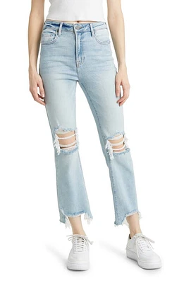 HIDDEN Jeans Distressed Chew Hem Straight Leg Medium Wash at Nordstrom,