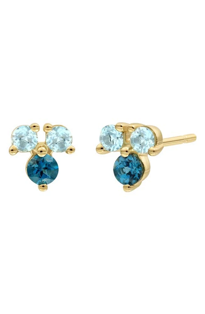 Bony Levy Semiprecous Stone 14K Gold Stud Earrings in 14K Yg London Blue Topaz at Nordstrom