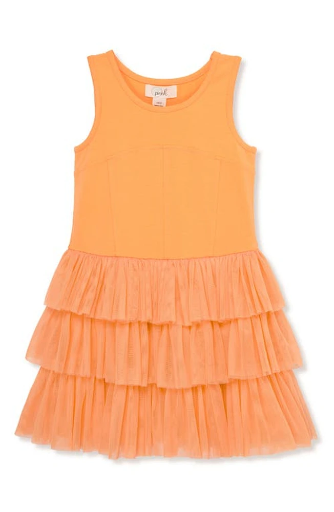 Peek Aren'T You Curious Kids' Tiered Ballerina Dress Pale Orange at Nordstrom,