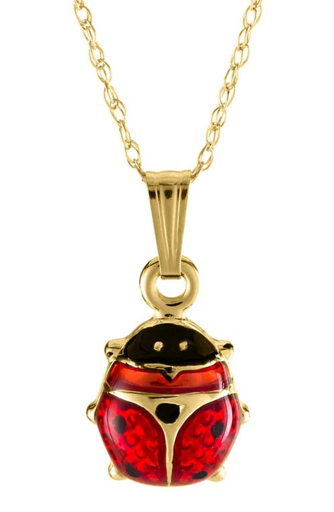 Mignonette 14K Gold Ladybug Necklace at Nordstrom