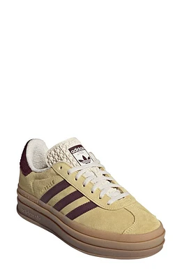 adidas Gazelle Bold Platform Sneaker Yellow/Maroon/Wonder White at Nordstrom,