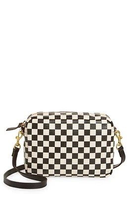 Clare V. Midi Sac Checkerboard Leather Crossbody Bag in Cream Chantal W/Black at Nordstrom