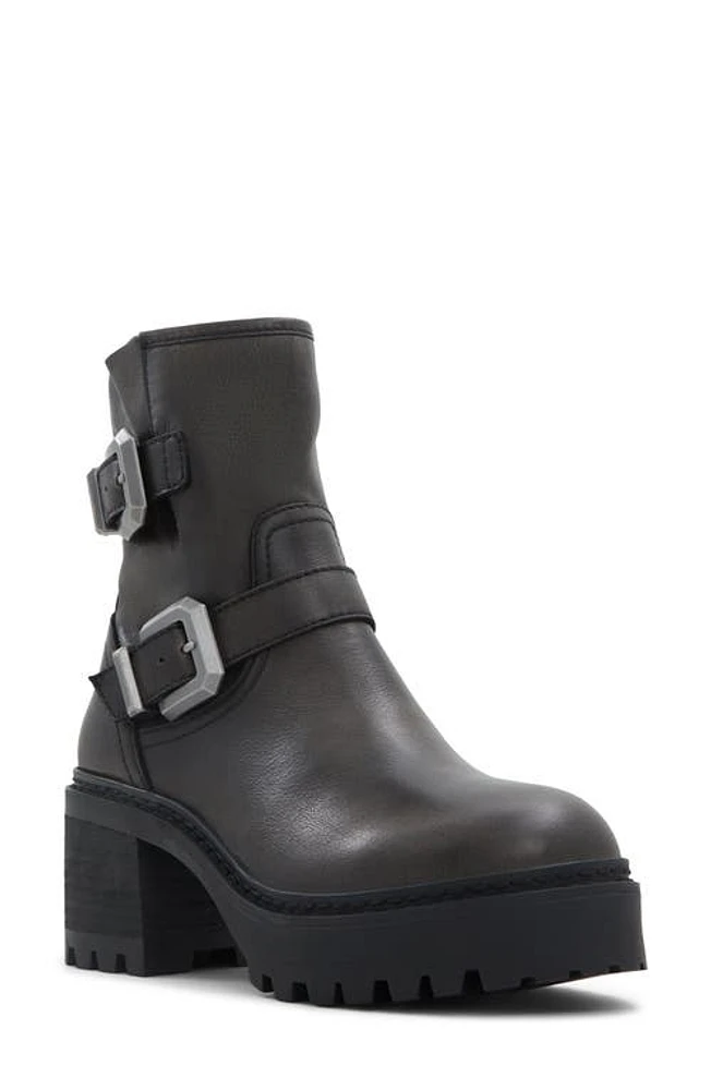 ALDO Palomina Platform Moto Bootie Black/Black at Nordstrom,