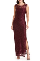 Connected Apparel Stretch Lace Gown Bordeaux 1 at Nordstrom,