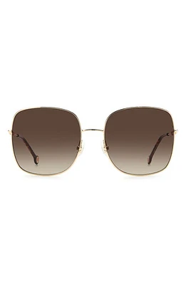 Carolina Herrera Square Sunglasses in Gold /Brown Gradient at Nordstrom