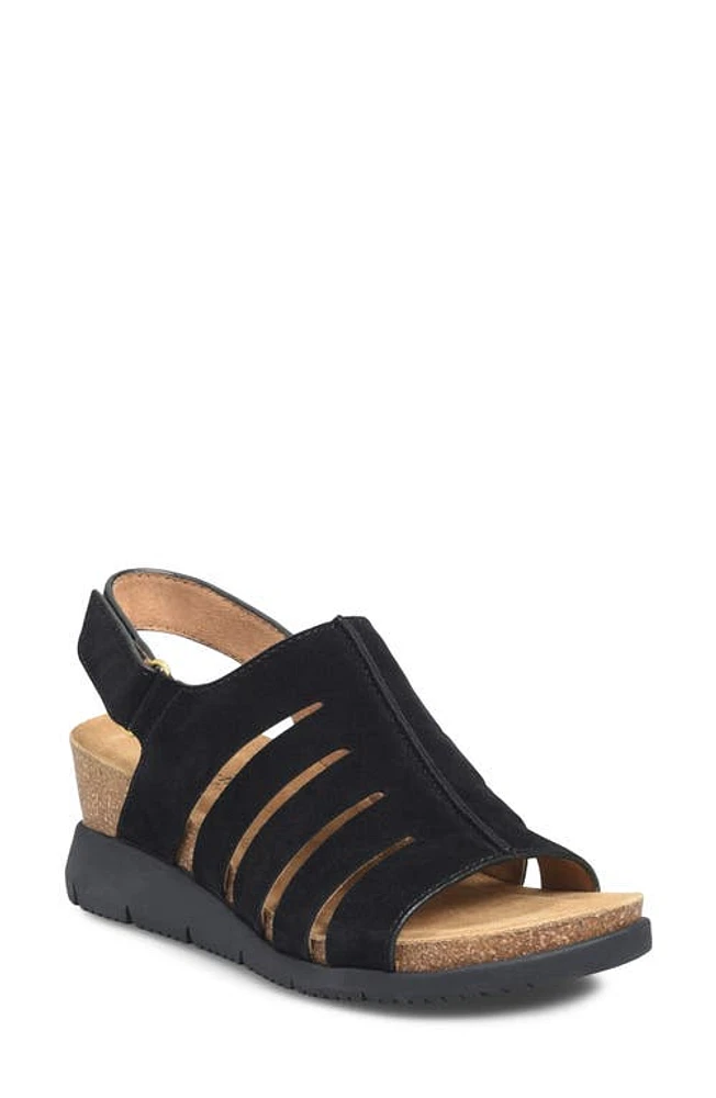 Comfortiva Scottie Slingback Wedge Sandal Black at Nordstrom,