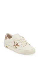 Golden Goose Kids' May Glitter Star Low Top Sneaker in White/Gold at Nordstrom, Size 13Us