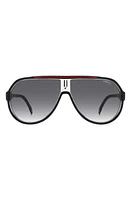 Carrera Eyewear 64mm Oversize Gradient Aviator Sunglasses in Black Red/Grey Shaded at Nordstrom