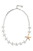 Versace Barocco Starfish Necklace in Versace Gold/Pallidium at Nordstrom