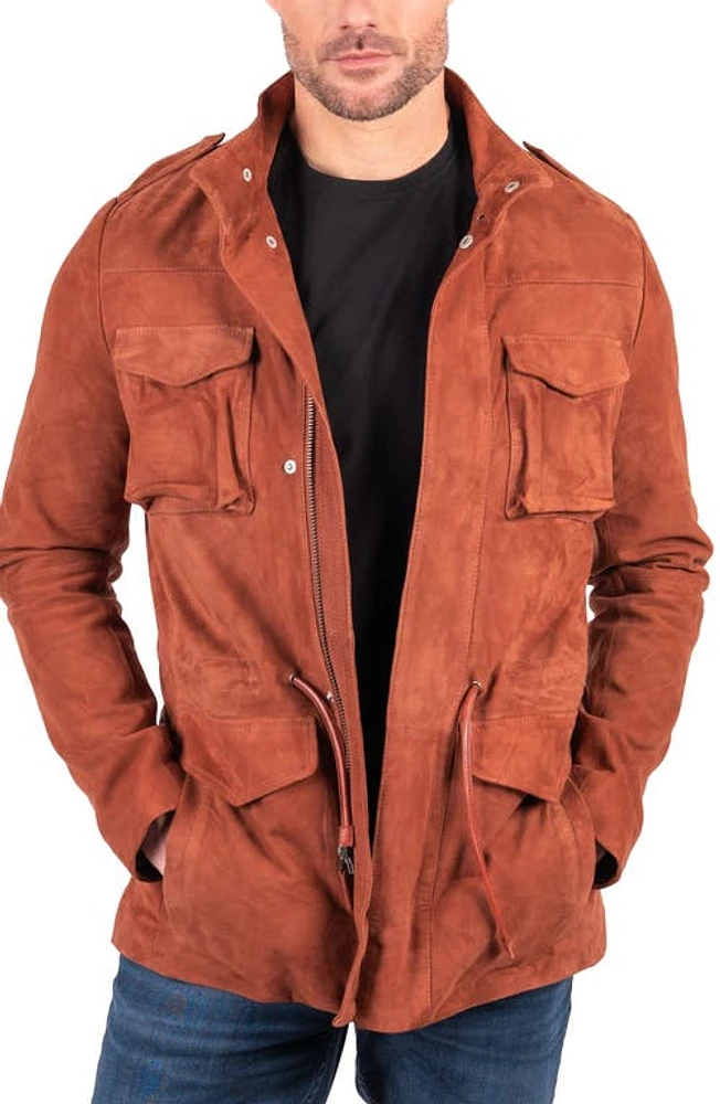 Comstock & Co. Suede Field Coat Brick at Nordstrom,