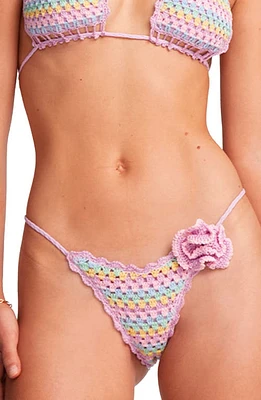 Capittana Beatriz Reversible Crochet Bikini Bottoms Purple at Nordstrom,