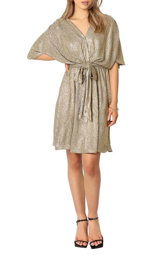 Petal & Pup Vivid Crinkle Metallic Dress Gold at Nordstrom,