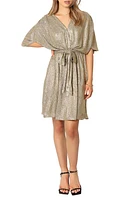 Petal & Pup Vivid Crinkle Metallic Dress Gold at Nordstrom,