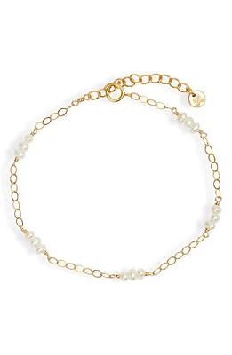 ki-ele Jennifer Petite Freshwater Pearl Bracelet in Gold at Nordstrom